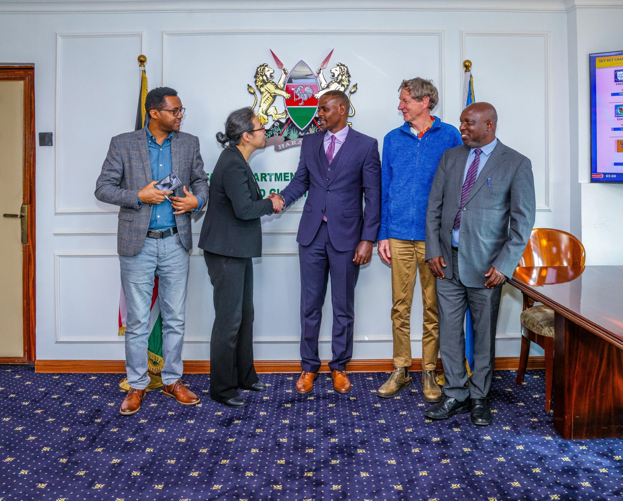 PS Ng'eno and the UNDP team during the meeting