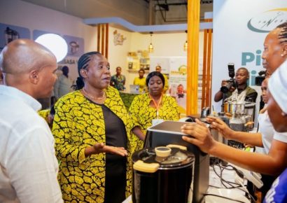 Dr Gwajima visiting booths during the TANESCO initiative