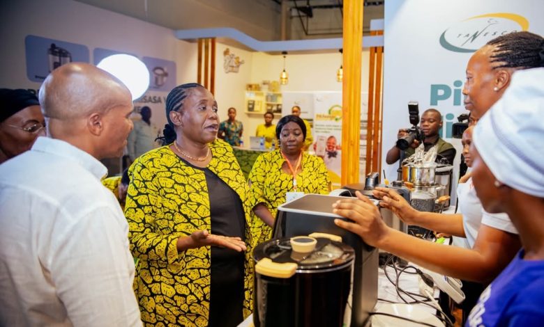 Dr Gwajima visiting booths during the TANESCO initiative